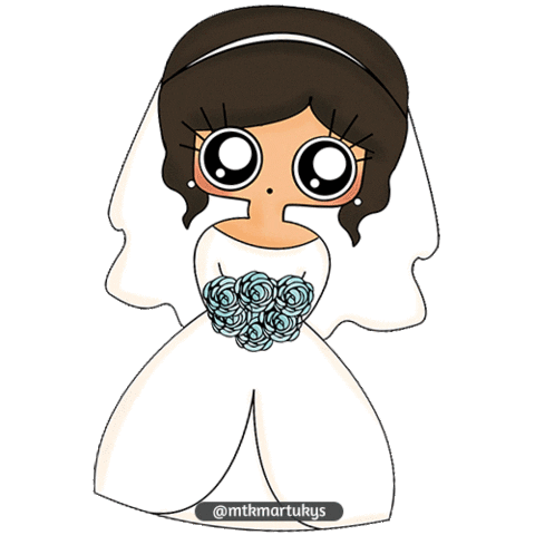 Wedding Bride Sticker by mtkmartukys
