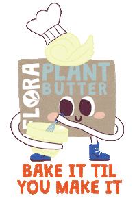 Baking Plant Power Sticker by Flora Plant Butter