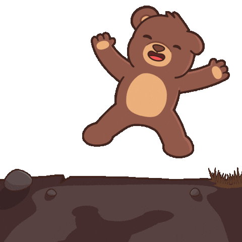Jumping See Ya Sticker by BEARISH