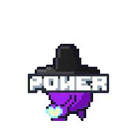 Power Pixel Art Sticker by Potatozzz by 9GAG