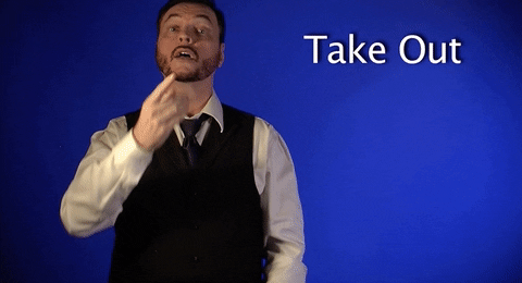 take out sign language GIF by Sign with Robert