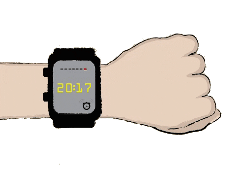 Time Hand Sticker by Sam Omo