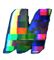 Glitch Alphabet Sticker by #BASILIO