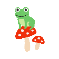 siankeegan fall spring frog forest Sticker