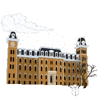 Winter Razorback Sticker by Arkansas Alumni Association