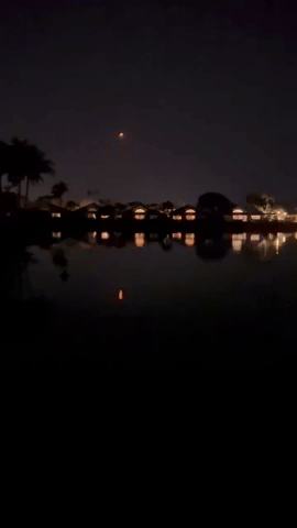 SpaceX Falcon 9 Streaks Across Florida's Night Sky