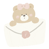 くま 手紙 Sticker by fuwakuma.yuco