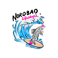 Nordbad germany sunset surf restaurant Sticker