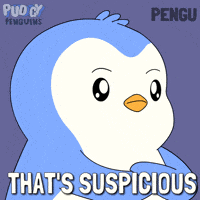 Suspicious I See You GIF by Pudgy Penguins