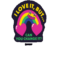 Black_Owl_Design love rainbow hearts designer Sticker
