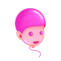 moondayy balloon moondayy Sticker