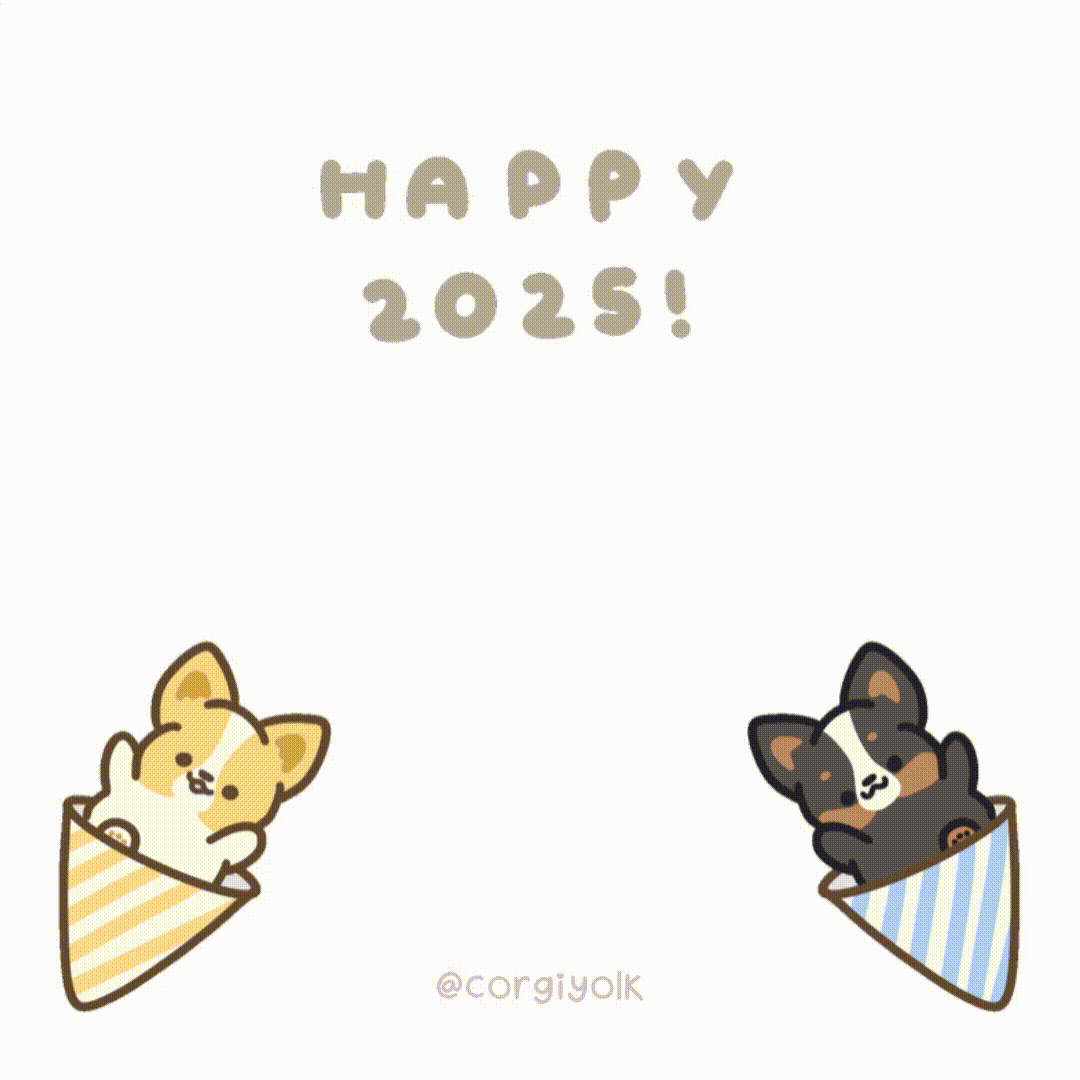 New Year Celebration GIF by corgiyolk