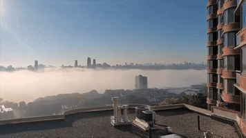 Fog Descends Over Hudson River