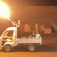 Truck Flamethrower GIF