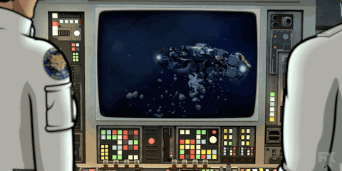 space explode GIF by Archer