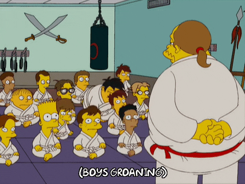 sitting bart simpson GIF