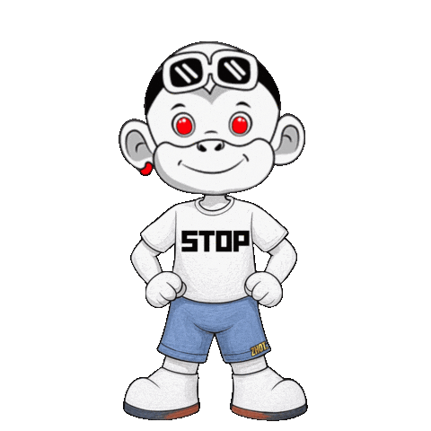 Just Stop Sticker by Zhot