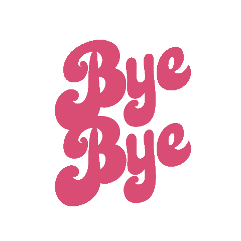 typography goodbye Sticker by Sinikka Li