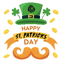 St Patricks Day Gold Sticker by Springlane GmbH