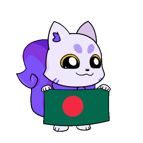 Flag Bangladesh Sticker by Lucky Kat Studios