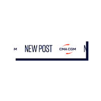 cmacgm new blue red white Sticker