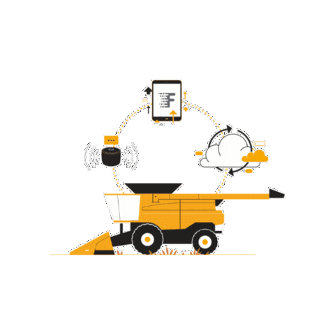 BayerCropScienceDeutschland giphygifmaker drive bayer ernte Sticker