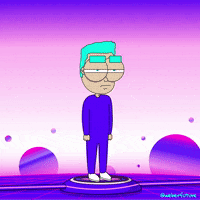 weberfuture cartoon loop space bye GIF