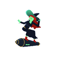 Ozmotion animation witch 2d after effects Sticker