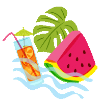 splash watermelon Sticker by MYBEAUTYBOX