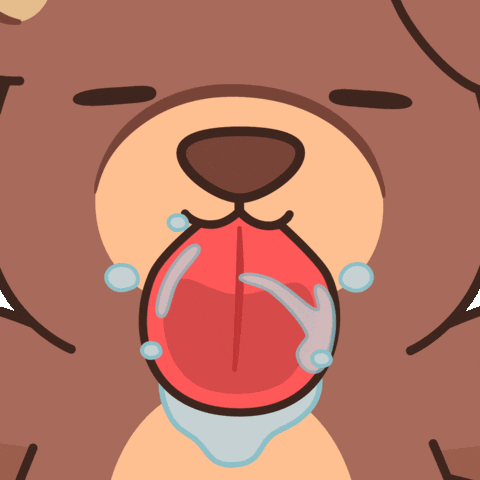 Hungry Tongue GIF by BEARISH