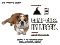 Bulldog Camping Sticker by The Adventure Beyond