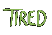 Tired Sleep Sticker