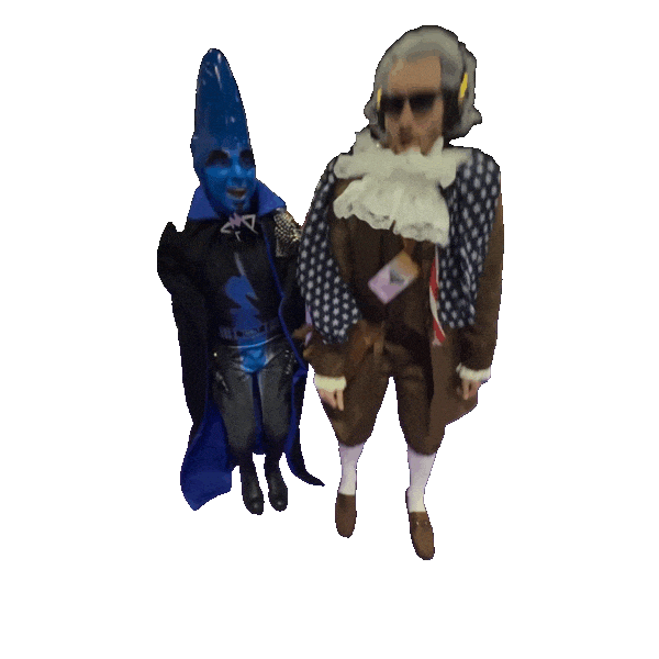 Blue Man Dancing Sticker