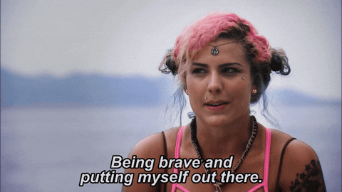 being brave and putting myself out there fox tv GIF by Kicking & Screaming