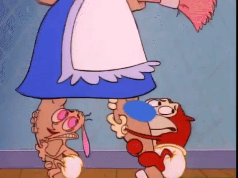 nicksplat ren and timpy GIF