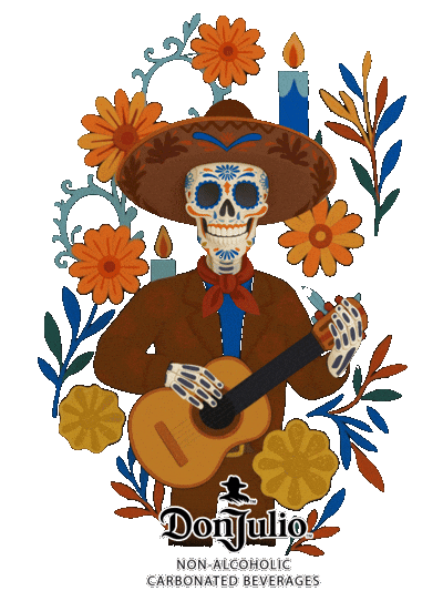 Day Of The Dead Guitar Sticker by Fighter Gifs