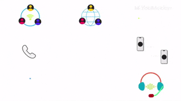 Communication Network Icons Set
