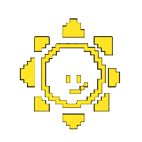 Pixel Summer Sticker