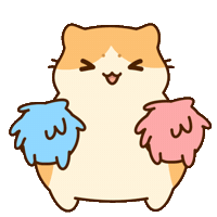 Cheering Neko Sticker by Bichi Mao