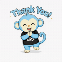 Blue Monkey Thank You GIF by Respective
