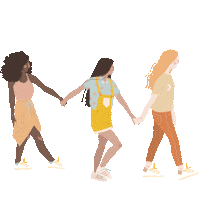 Friends Girls Sticker by Prosa de Cora