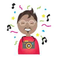 anninaluz happy dance party feliz Sticker