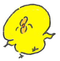 pochimin02 run ひよこ 走る piyotaso Sticker