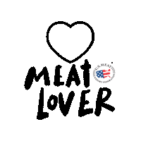usmeat meat lover us meat us pork us beef Sticker