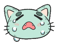 Sad Cat Sticker by Blue wolf