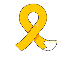 Gold Cancer Sticker by Fundación Vuela