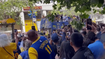 Steph Curry Celebrates NBA Championship at Parade