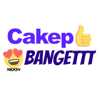 Cakep Sticker by Moon Textile