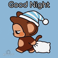 Tired Good Night GIF by Chimpers