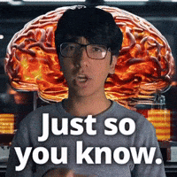 Just so you know.